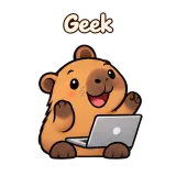 Geek · Capybara sticker from Chat Reactions