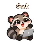 Geek · Chaos Raccoon sticker from Chat Reactions