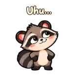 Uhu… · Chaos Raccoon sticker from Chat Reactions