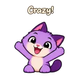 Crazy! · Drama Cat sticker from Chat Reactions
