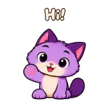Hi! · Drama Cat sticker from Chat Reactions