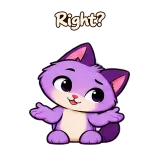 Right? · Drama Cat sticker from Chat Reactions