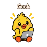Geek · Office Duck sticker from Chat Reactions