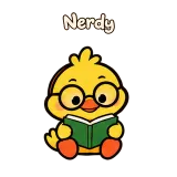 Nerdy · Office Duck sticker from Chat Reactions