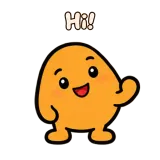 Hi! · Potato sticker from Chat Reactions