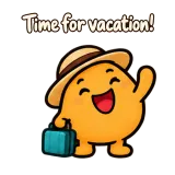 Time for vacation! · Potato sticker from Chat Reactions