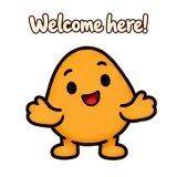 Welcome here! · Potato sticker from Chat Reactions