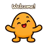 Welcome! · Potato sticker from Chat Reactions