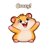 Crazy! · Snack Hamster sticker from Chat Reactions