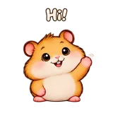Hi! · Snack Hamster sticker from Chat Reactions