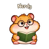 Nerdy · Snack Hamster sticker from Chat Reactions
