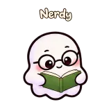Nerdy · Soft Ghost sticker from Chat Reactions