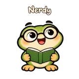 Nerdy · Tiny Frog sticker from Chat Reactions