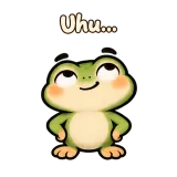 Uhu… · Tiny Frog sticker from Chat Reactions