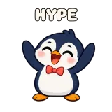 HYPE · Awkward Penguin sticker from Express Yourself