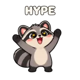 HYPE · Chaos Raccoon sticker from Express Yourself