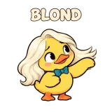 BLOND · Office Duck sticker from Express Yourself