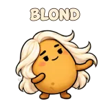 BLOND · Potato sticker from Express Yourself