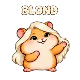 BLOND · Snack Hamster sticker from Express Yourself