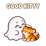 GOOD KITTY · Soft Ghost sticker from Express Yourself
