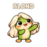 BLOND · Tiny Frog sticker from Express Yourself