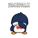 Facepalm · Awkward Penguin sticker from Express Yourself