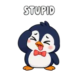 Stupid · Awkward Penguin sticker from Express Yourself