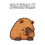 Facepalm · Capybara sticker from Express Yourself
