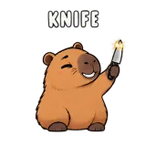 Knife · Capybara sticker from Express Yourself