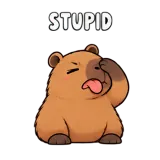 Stupid · Capybara sticker from Express Yourself