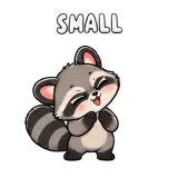 Small · Chaos Raccoon sticker from Express Yourself