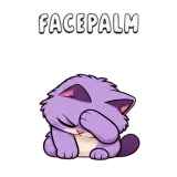 Facepalm · Drama Cat sticker from Express Yourself
