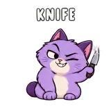 Knife · Drama Cat sticker from Express Yourself