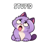 Stupid · Drama Cat sticker from Express Yourself