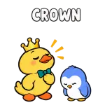 Crown · Office Duck sticker from Express Yourself