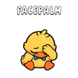 Facepalm · Office Duck sticker from Express Yourself