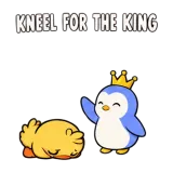 Kneeling for the King · Office Duck sticker from Express Yourself