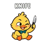 Knife · Office Duck sticker from Express Yourself