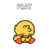 Pray · Office Duck sticker from Express Yourself