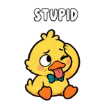 Stupid · Office Duck sticker from Express Yourself