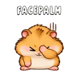 Facepalm · Snack Hamster sticker from Express Yourself