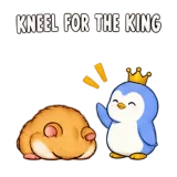 Kneeling for the King · Snack Hamster sticker from Express Yourself
