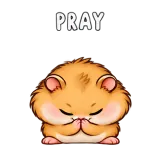 Pray · Snack Hamster sticker from Express Yourself