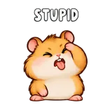 Stupid · Snack Hamster sticker from Express Yourself