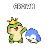 Crown · Tiny Frog sticker from Express Yourself
