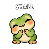 Small · Tiny Frog sticker from Express Yourself