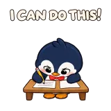 I CAN DO THIS! · Awkward Penguin sticker from Express Yourself