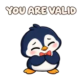 YOU ARE VALID · Awkward Penguin sticker from Express Yourself