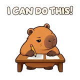 I CAN DO THIS! · Capybara sticker from Express Yourself