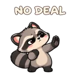 NO DEAL · Chaos Raccoon sticker from Express Yourself